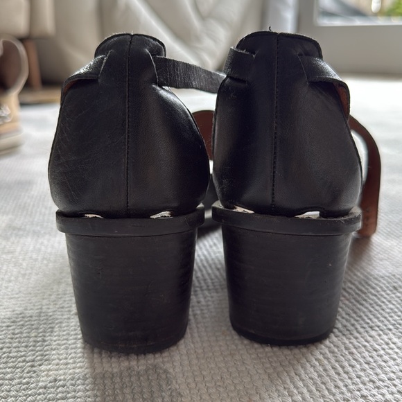 Madewell Leather Ankle Strap Sandals block heel - Picture 2 of 4